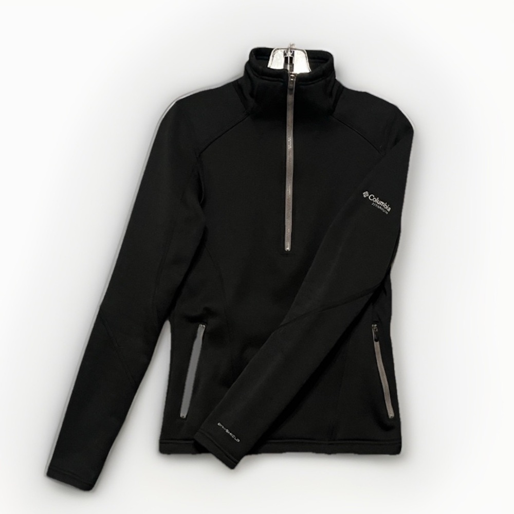 Columbia Pullover Top 1/2 zip Titanium Omnishield Ski Snow Winter